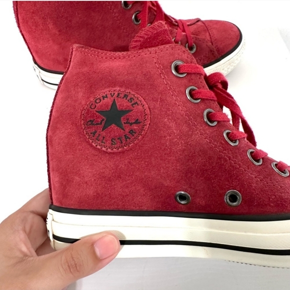 Converse Chuck Taylor Womens Dahila Lux Mid Hidden Platform Wedge - Picture 8 of 9